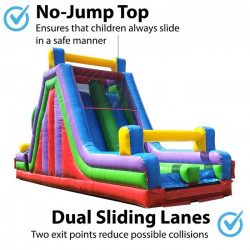 40 Ft Obstacle and Rock Climb Dual Lane Slide - RVA Party Rentals North ...