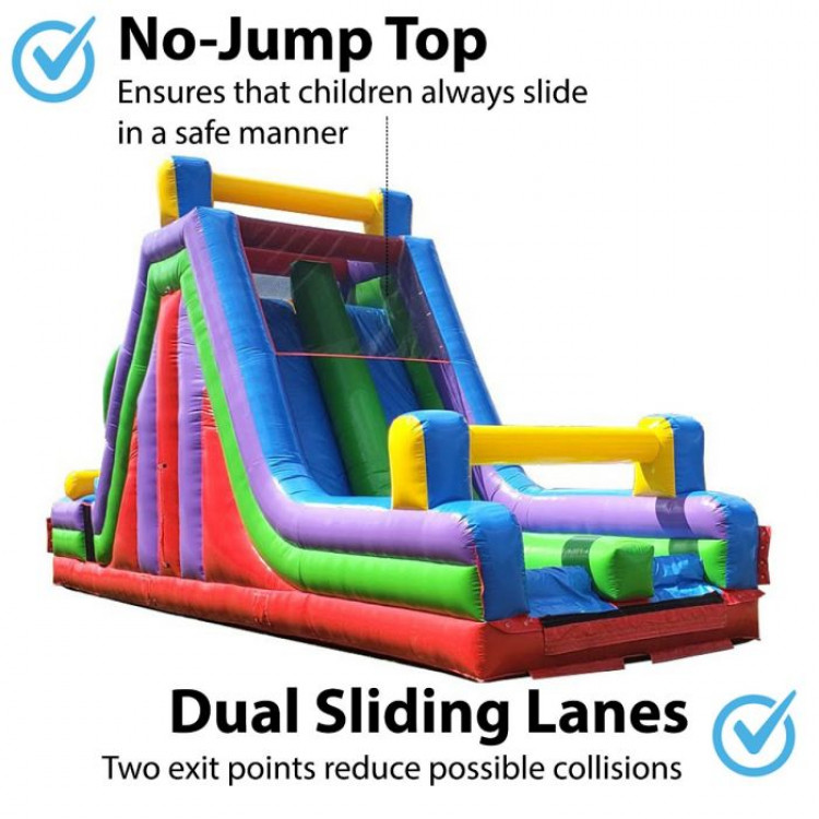 40 Ft Obstacle and Rock Climb Dual Lane Slide